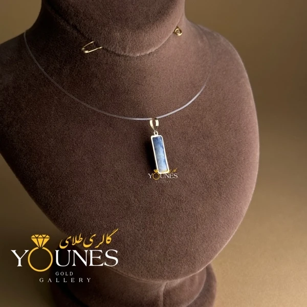 آویز طلا سنگ سودالیت ابی